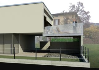 Render: vista dalla strada Progetto Cuvée von Studio Architettura